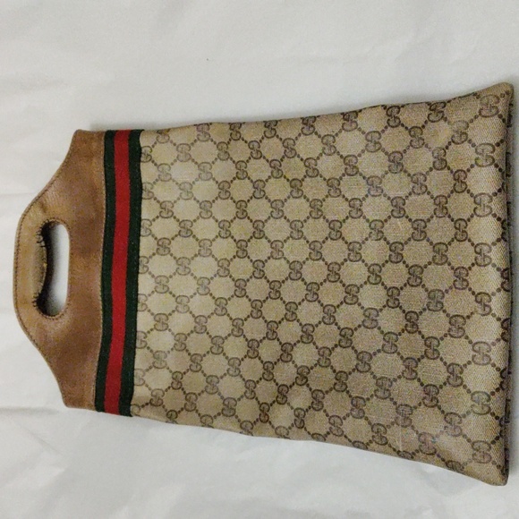 Gucci Handbags - GUCCI "GG" Web 80's "Sherry Line" Hand Bag